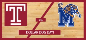 Temple Men's Basketball vs Memphis: Dollar Dog Day!